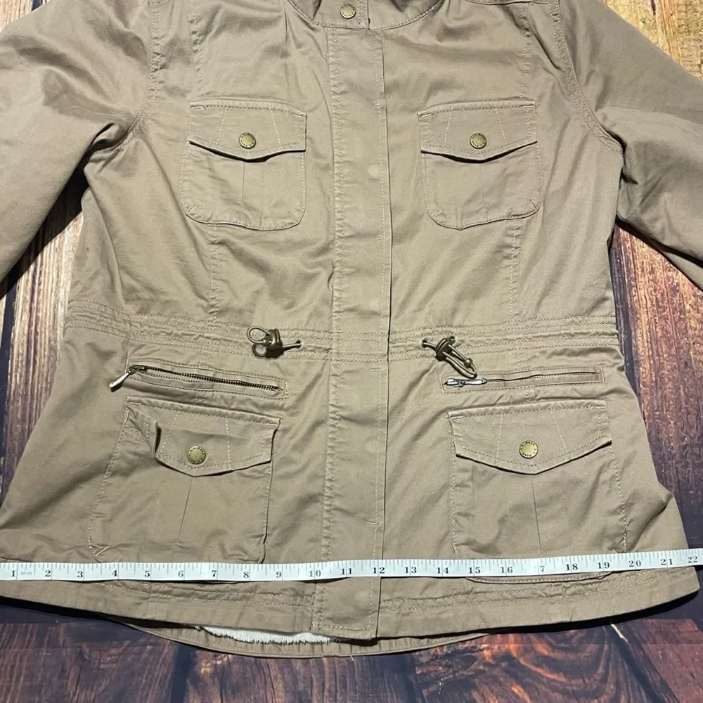 L.L.Bean womens khaki lined jacket Size S